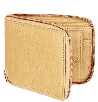 Designer Leatherette Solid Zip Around Wallet For Men