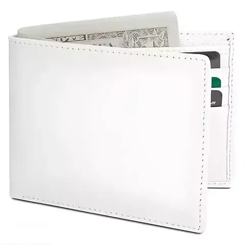 Zhermack Smart Buy White Men Casual, Evening/Party, Formal, Travel, Trendy Artificial Leather Wallet (5 Card Slots)