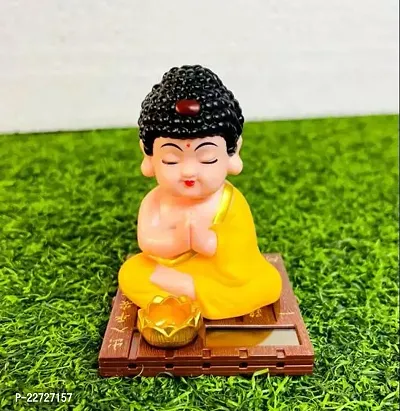 Solar Buddha For Health, Wealth And Prosperity Gift Decorative Showpiece-thumb0