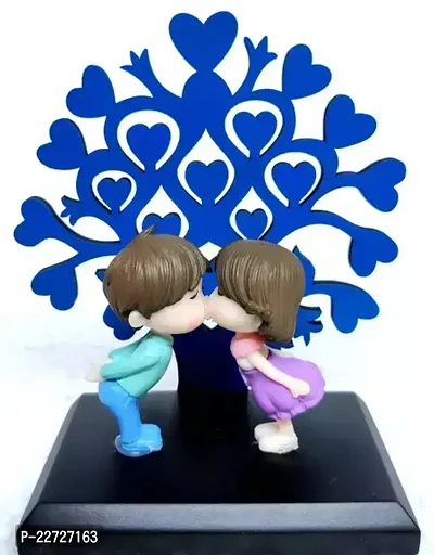 Unique Love Couple Showpiece Decorated By Wooden Base And Tree-thumb0