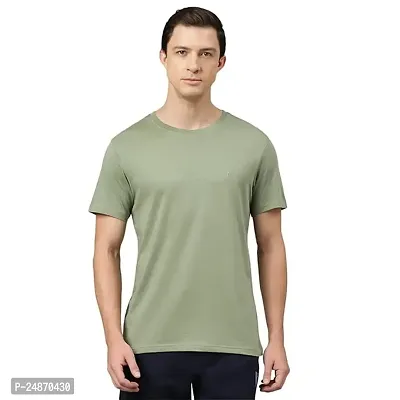 Stylish Fancy Polyester Solid Round Neck T-Shirt For Men