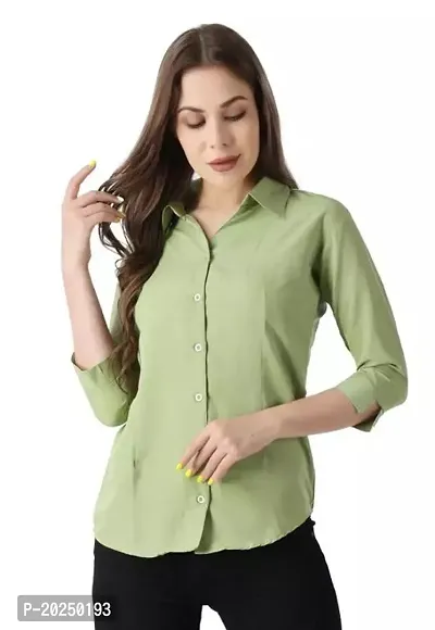 Trendy Women Regular Fit Solid Spread Collar Casual Shirt(Pack Of 2)-thumb3