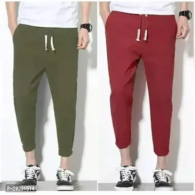 Trendy fancy lower color track pant Pack of 2-thumb0