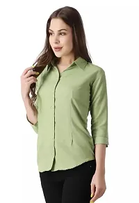 Trendy Women Regular Fit Solid Spread Collar Casual Shirt(Pack Of 2)-thumb3