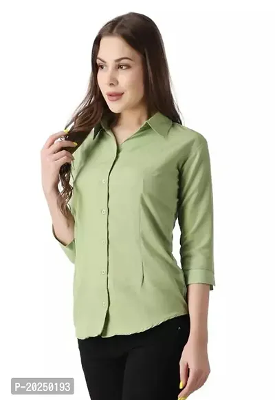 Trendy Women Regular Fit Solid Spread Collar Casual Shirt(Pack Of 2)-thumb4