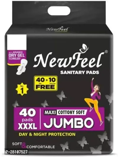 NEWFEEL Ultra Soft Sanitary Pads For Women XXXL (40 Pads)-thumb0