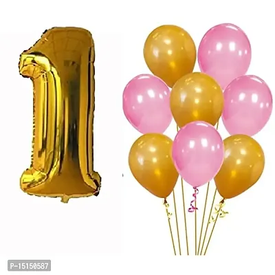 Jhai Kal Solid 1ST-101-PNK-GLD Balloon (Pink, Gold, Pack of 101)-thumb0