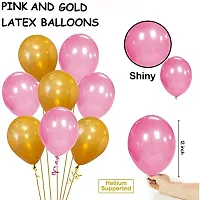 Jhai Kal Solid 1ST-101-PNK-GLD Balloon (Pink, Gold, Pack of 101)-thumb1