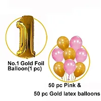 Jhai Kal Solid 1ST-101-PNK-GLD Balloon (Pink, Gold, Pack of 101)-thumb2
