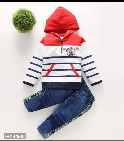 Stylish Boys Top with Jeans Set-thumb0