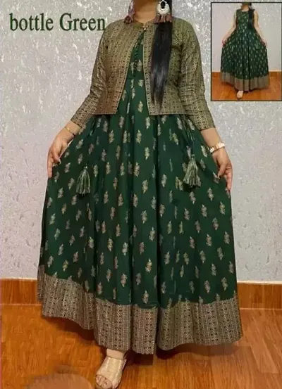 Stylish Nylon Printed Anarkali Kurta