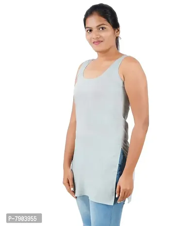 Happy Bunny Pure Cotton Half Length Slip for Women |Cotton Camisole for Women | Non-Stretchable Full Slip | Cool Cotton Camisole | Short Camisole for Ladies - Pack of 1-thumb2