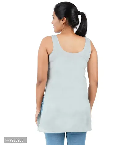 Happy Bunny Pure Cotton Half Length Slip for Women |Cotton Camisole for Women | Non-Stretchable Full Slip | Cool Cotton Camisole | Short Camisole for Ladies - Pack of 1-thumb3