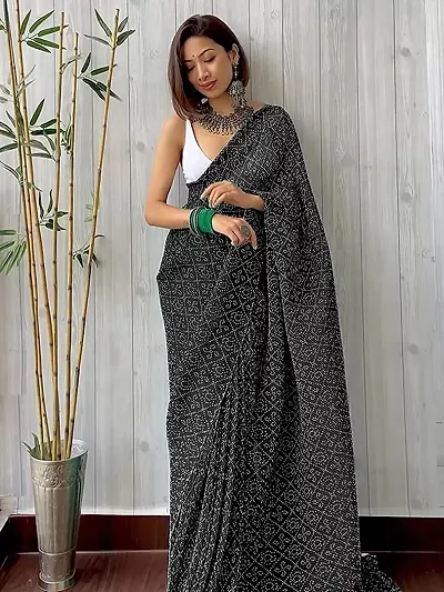 Georgette Sarees With Blouse Piece