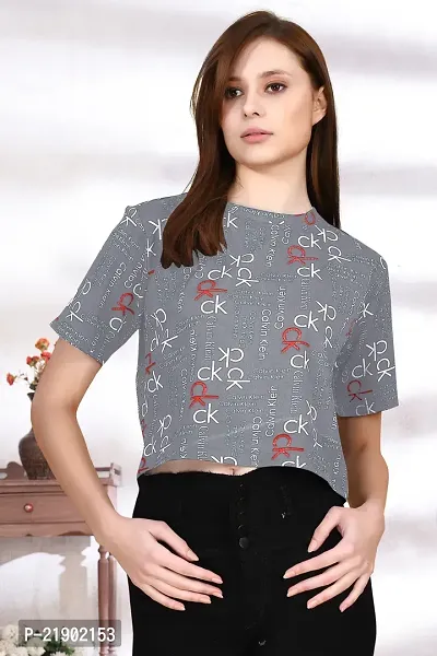 Elegant Lycra Blend Printed Top For Women