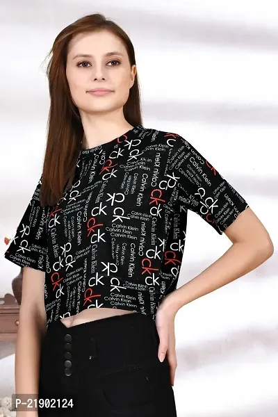 Elegant Lycra Blend Printed Top For Women