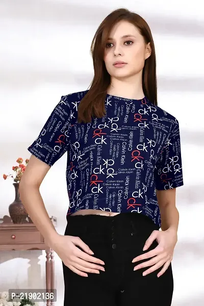 Elegant Lycra Blend Printed Top For Women