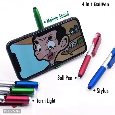 ShopNGift 4-in-1 Ballpoint Pen/LED/Phone Stand/Stylus (Green)-thumb0