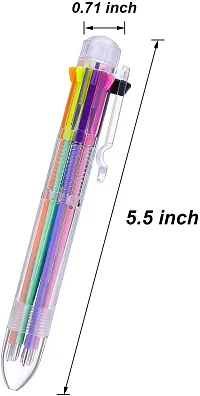 Trusmile 8 in 1 Retractable Ballpoint Pens, 8 Vivid Colors in Every Pen, Best for Smooth Writing (Pack of 2)-thumb1