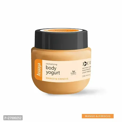 Anaaya Body Yogurt | Revitalizing Mango  Hibiscus |Moisturising  nourishing gel | Vegan |Instant Absorb  Non Sticky |Daily Moisturiser for all type of skin (200ml)