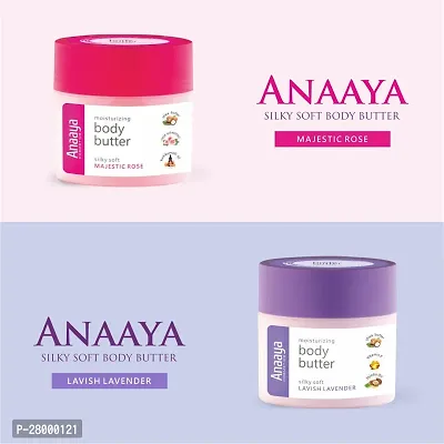 Anaaya Body Butter |Hydrating  Moisturising Cream | Silky Soft Majestic Rose | Shea Butter, Rose Oil Extract  Kumkumadi Oil | 72 Hr Moisturisation | Fast Absorbing | Perfect Moisture (100g)-thumb2