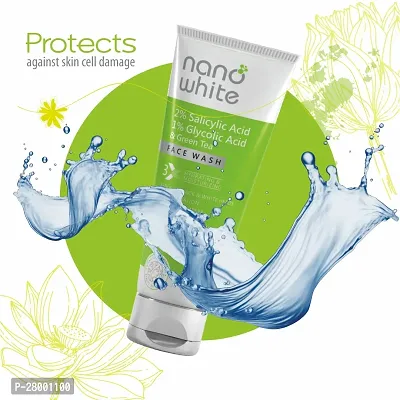Nano White Face Wash | 2 % Salicylic, 1 % Glycolic  Green Tea | Reduce Black Head  White Head, Wrinkles  Acne Pimple (60 ml)-thumb3