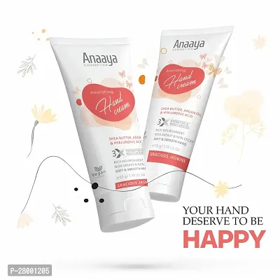 Anaaya Nourishing Hand Cream |Gracious Jasmine | Shea Butter  Cocoa Butter with Argan Oil  Hyaluronic  | Non-greasy  Non Sticky  | Soft  Moisturizing | Vegan  Paraben Free (50g)-thumb4