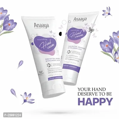 Anaaya Nourishing Hand Cream | Lavish Lavender  | Shea Butter  Cocoa Butter with Argan Oil  Hyaluronic  | Non-greasy  Non Sticky  | Soft  Moisturizing | Vegan  Paraben Free (50g)-thumb3