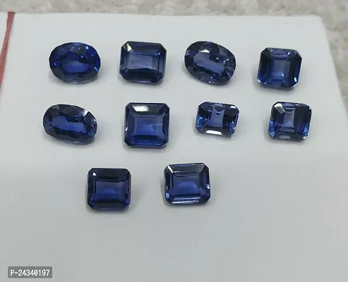 Ratti Classy Rashi Ratan Sri Lankan Blue Sapphire Ceylon Neelam Gemstone Neelamani Indrneelam Stone Original Certified Pack Of 6-thumb0