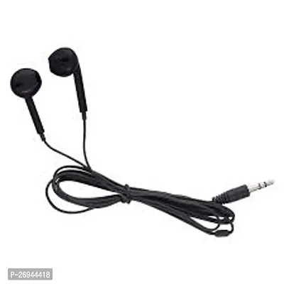 Classic Black Wired - 3.5 MM Single Pin With Microphone Headphones