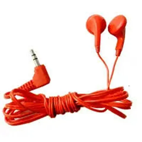 Classic Red Wired - 3.5 MM Single Pin With Microphone Headphones