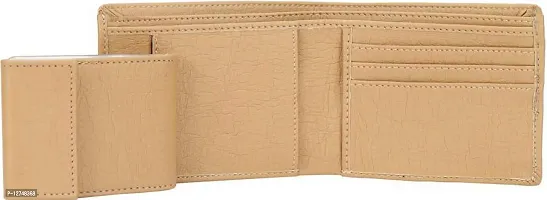 Foxcy Men Beige Artificial Leather Wallet (10 Card Slots)-thumb4