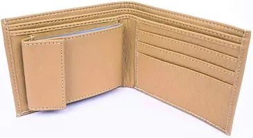 Foxcy Men Beige Artificial Leather Wallet (10 Card Slots)-thumb1