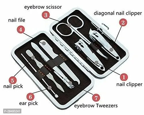 ShoppyCharms Grooming Kit 7 in 1 Professional Manicure Pedicure Set Nail Clipper Set,-thumb4