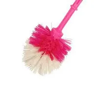 ShoppyCharms Plastic Bathroom Cleaner - Round Hockey Stick Shape Toilet Brush (Multicolor) - (SC-1293) - Pack of 1-thumb2