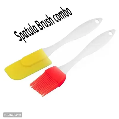 ShoppyCharms Silicone Spatula and Brush Set for Pastry, Cake Mixer, Decorating, Cooking, Baking, Silicone Spatula and Pastry Brush Set (Multicolour) - (SC-2170)-thumb5