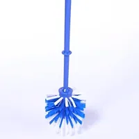 ShoppyCharms Plastic Bathroom Cleaner - Round Hockey Stick Shape Toilet Brush (Multicolor) - (SC-1293) - Pack of 1-thumb1