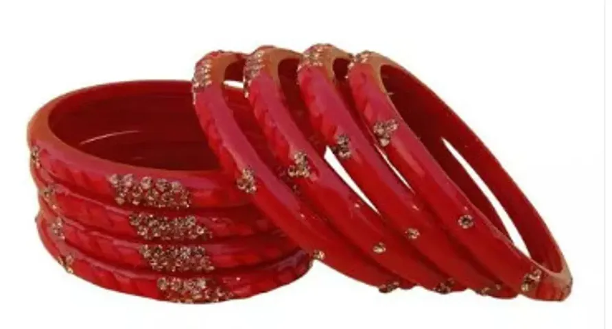 Elegant Glass Bangles Set For Women And Girls