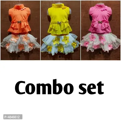 western top and skirt for baby girls