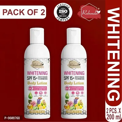 Rabenda Whitening Body Lotionon  Spf15+ Skin Lighten and Brightening Cream (200 Ml.) Pack Of 2-thumb0