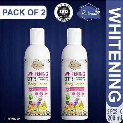 Rabenda Whitening Body Lotionon  Spf15+ Skin Lighten and Brightening Cream (200 Ml.) Pack Of 2-thumb0