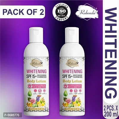 Rabenda Whitening Body Lotionon  Spf15+ Skin Lighten and Brightening Cream (200 Ml.) Pack Of 2