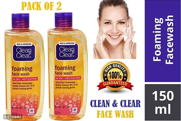 Clean  Clear Foaming Face Wash 150 ml (Pack Of-2)