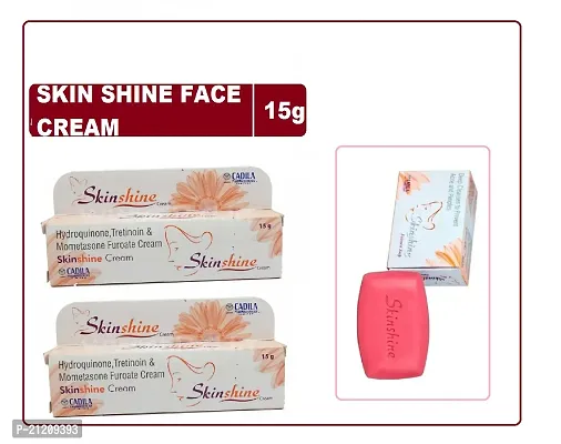 SkinShine Face Cream 15 gm (Pack Of-2)   Skinshine Deep Cleanser Soap 50gm