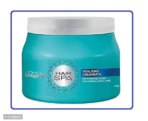 L'OREAL Vitalizing  CreamBath Hair Spa With Water Lily Spa 490g-thumb0