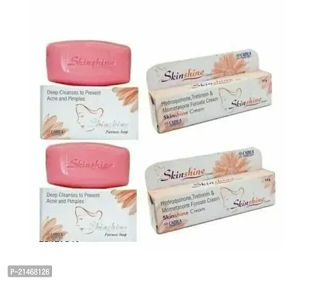 SKINSHAIN SOAP Skin Type  50gm Pack Of-2   Skin Shine Cream 15g  (Pack Of-2)