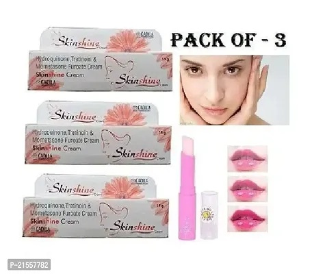 SkinShain Face Cream 15g  (Pack Of-3)+ Lipbam 1 pec .Combo Pack