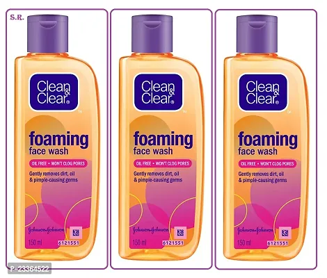 Clean  Clear Foaming Face Wash Soft Skin 150ml (Pack Of-3) Combo Pack-thumb0