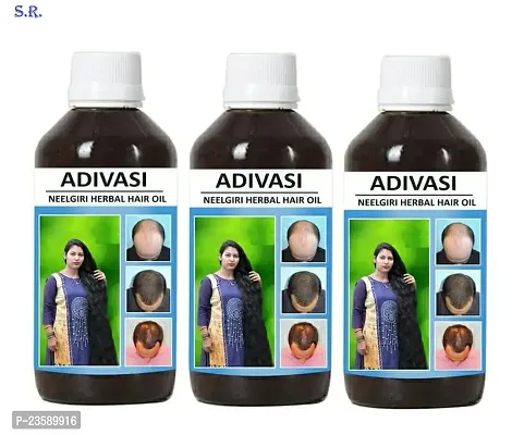 Adivasi Neelgiri Herbal Hair Growth  Oil 200ml (Pack Of-3)-thumb0