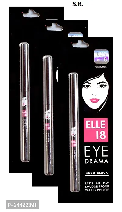 EllE180 Professional Eye Drama kajal Pack Of-3-thumb0